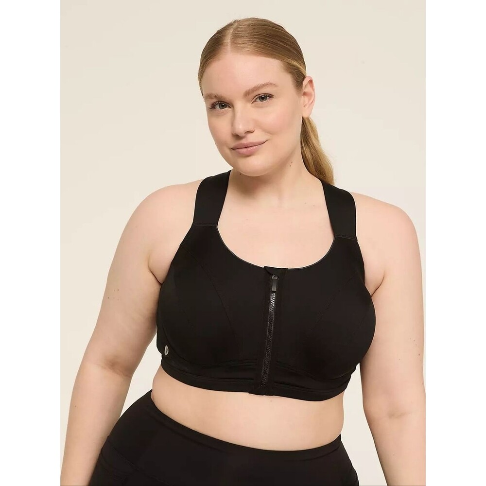 NEW Livi Active Black Max Support Zip Front Underwire Sports Bra - 40DD